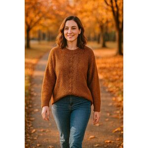 Perch by Blu Pepper Women's Pullover Brown Sweater SZ 2X NEW